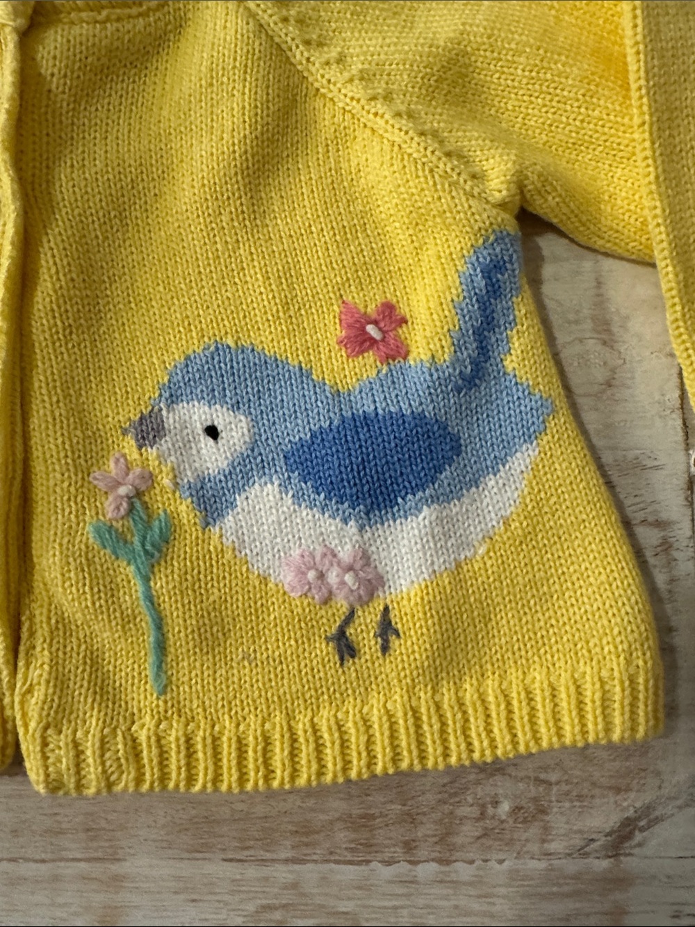 JoJo Maman Bébé Yellow Bird Embroidered Kids Matching Set - Picture 9 of 15